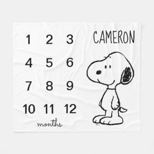 Peanuts Snoopy   Maandelijkse mijlpaal Baby Fleece Deken
