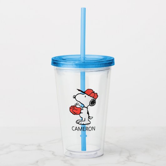 Peanuts | Snoopy Making the Catch Acryl Drinkbeker (Voorkant)