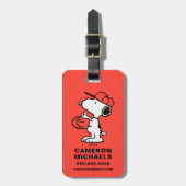 Peanuts | Snoopy Making the Catch Bagagelabel (Voorkant verticaal)