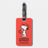 Peanuts | Snoopy Making the Catch Bagagelabel (Achterkant verticaal)