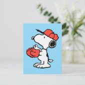 Peanuts | Snoopy Making the Catch Briefkaart (Staand voorkant)