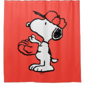 Peanuts | Snoopy Making the Catch Douchegordijn (Voorkant)