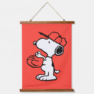 Peanuts   Snoopy Making the Catch Hangend Wandkleed