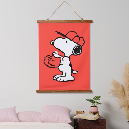 Peanuts | Snoopy Making the Catch Hangend Wandkleed (Slaapkamer)