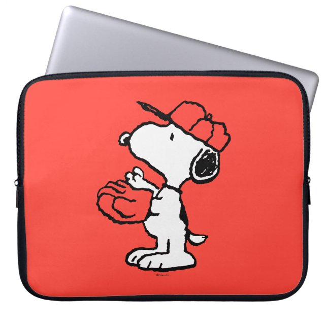 Peanuts | Snoopy Making the Catch Laptop Sleeve (Voorkant)
