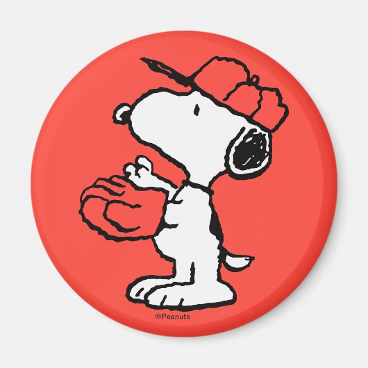 Peanuts | Snoopy Making the Catch Magneet (Voorkant)