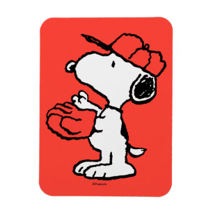 Peanuts   Snoopy Making the Catch Magneet