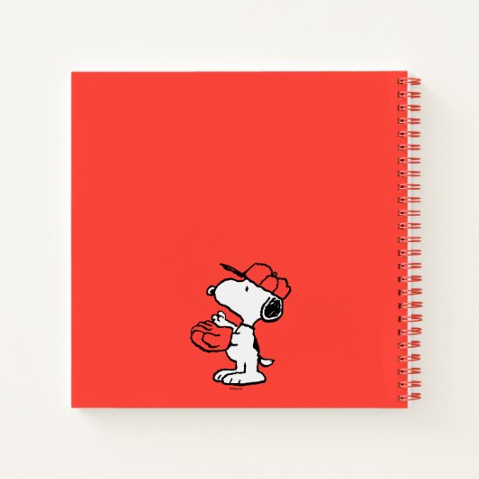 Peanuts | Snoopy Making the Catch Notitieboek (Achterkant)