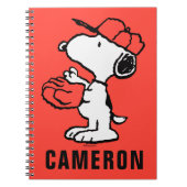 Peanuts | Snoopy Making the Catch Notitieboek (Voorkant)