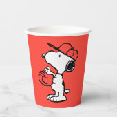 Peanuts | Snoopy Making the Catch Papieren Bekers (Voorkant)