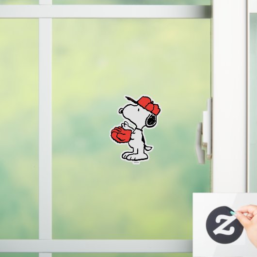 Peanuts | Snoopy Making the Catch Raamsticker (Huis)