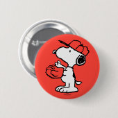 Peanuts | Snoopy Making the Catch Ronde Button 5,7 Cm (Voorkant /achterkant)