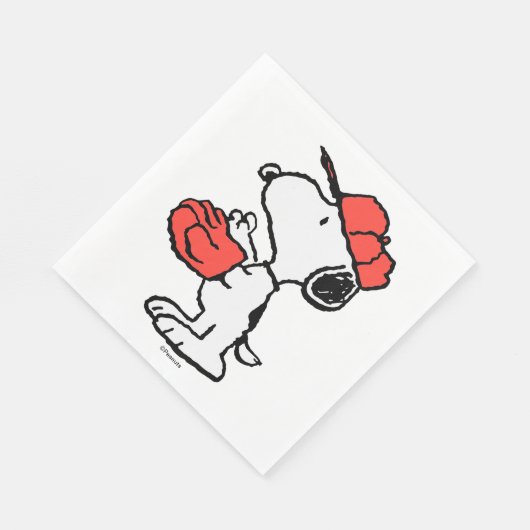 Peanuts | Snoopy Making the Catch Servet (Hoek)