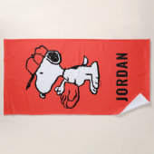 Peanuts | Snoopy Making the Catch Strandlaken (Voorkant)