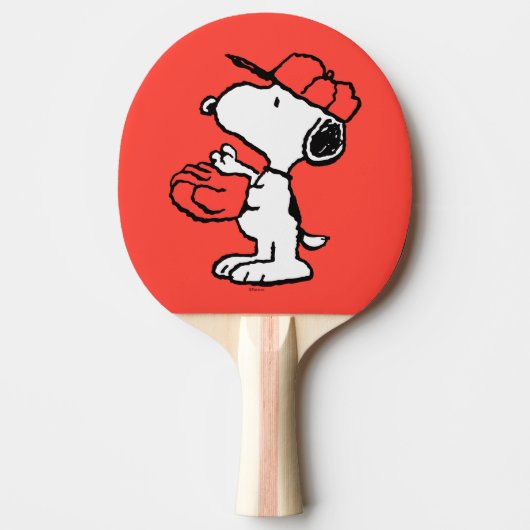 Peanuts | Snoopy Making the Catch Tafeltennisbatje (Voorkant)