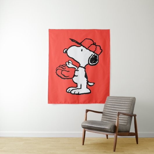 Peanuts | Snoopy Making the Catch Wandkleed (In situ)