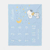 Peanuts Snoopy | Monthly Milestone Baby Fleece Deken (Voorkant)