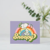 Peanuts | Snoopy Music Rainbow Briefkaart (Staand voorkant)