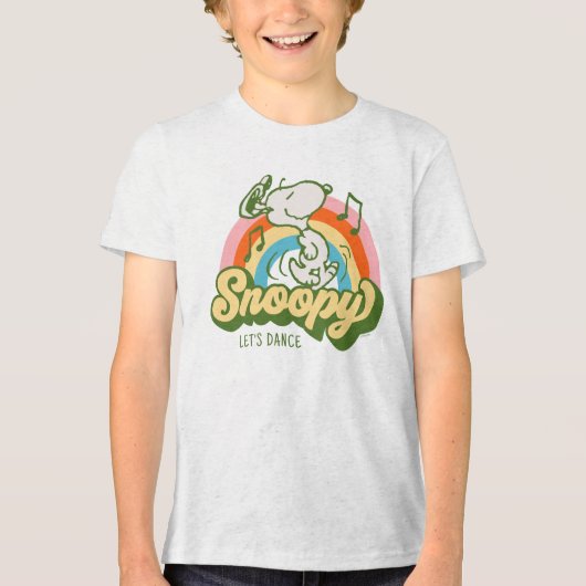 Peanuts | Snoopy Music Rainbow Tri-Blend Shirt (Voorkant)