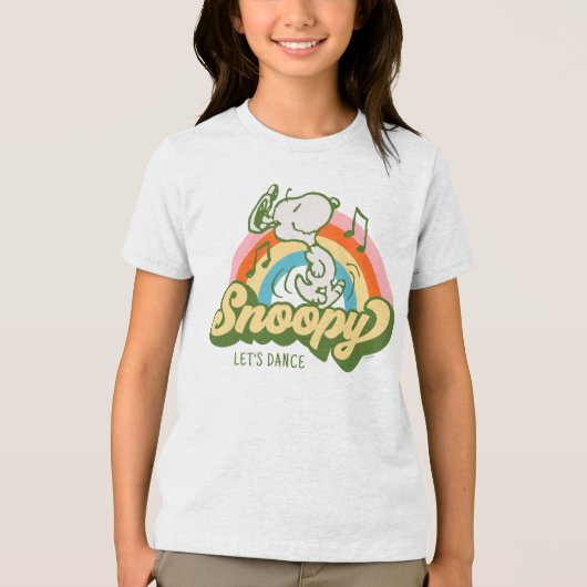 Peanuts | Snoopy Music Rainbow Tri-Blend Shirt (Voorkant)