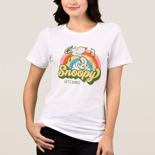 Peanuts | Snoopy Music Rainbow Tri-Blend Shirt (Voorkant)