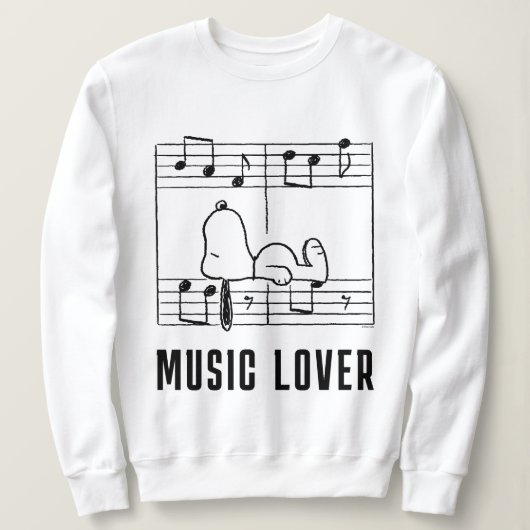 Peanuts | Snoopy muzieknoten Trui (Design voorkant)
