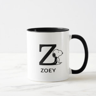 Peanuts Snoopy Naam & Monogram Z Mok
