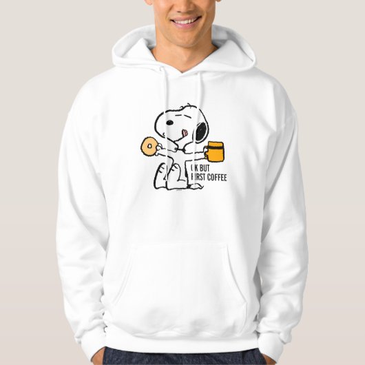 Peanuts | Snoopy OK Maar eerste koffie Hoodie (Voorkant)