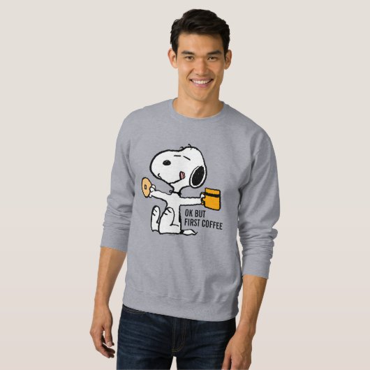 Peanuts | Snoopy OK Maar eerste koffie Trui (Voorkant volledig)