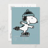 Peanuts | Snoopy op ijs Briefkaart (Voorkant / Achterkant)