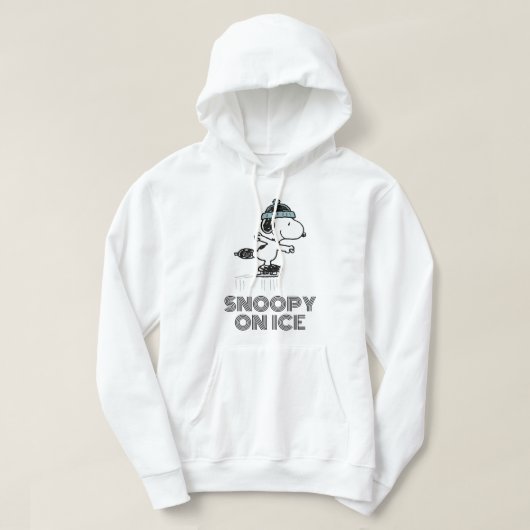 Peanuts | Snoopy op ijs Hoodie (Design voorkant)
