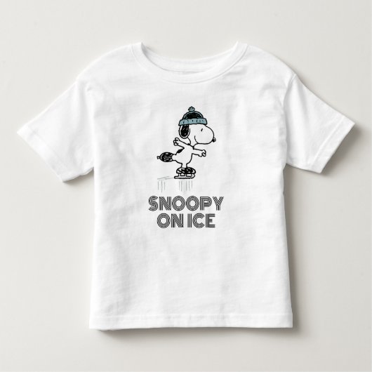 Peanuts | Snoopy op ijs Kinder Shirts (Voorkant)