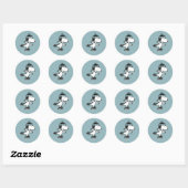 Peanuts | Snoopy Op Ijs Ronde Sticker (Vel)