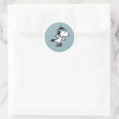 Peanuts | Snoopy Op Ijs Ronde Sticker (Tas)