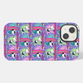 Peanuts | Snoopy Paarse Surfpatroon iPhone Hoesje (Achterkant horizontaal)