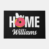 Peanuts | Snoopy Pink Donut | Gepersonaliseerd Deurmat (Voorkant)