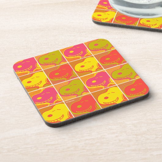 Peanuts | Snoopy Pop Art Pattern Bier Onderzetter (Linkerzijde)