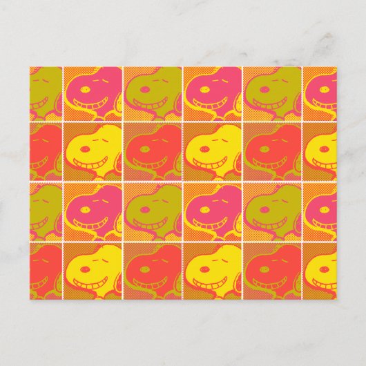 Peanuts | Snoopy Pop Art Pattern Briefkaart (Voorkant)