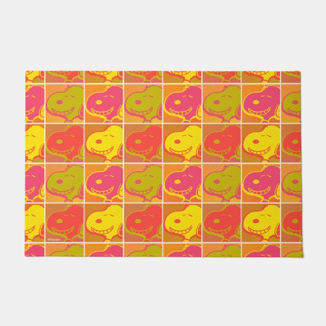Peanuts | Snoopy Pop Art Pattern Deurmat (Voorkant)