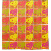 Peanuts | Snoopy Pop Art Pattern Douchegordijn (Voorkant)