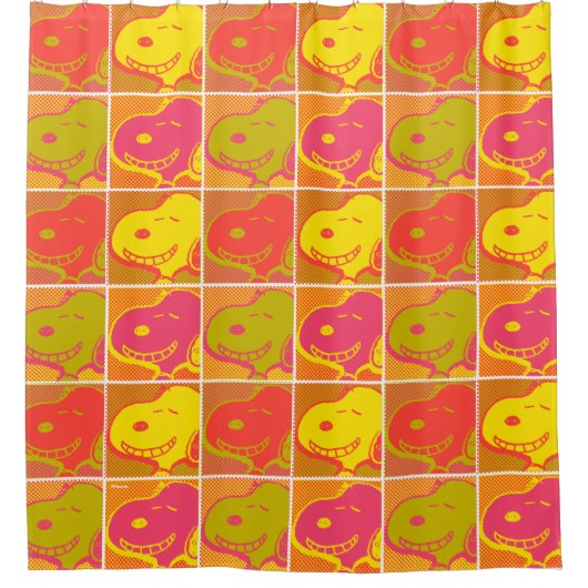 Peanuts | Snoopy Pop Art Pattern Douchegordijn (Voorkant)