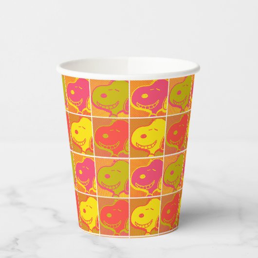 Peanuts | Snoopy Pop Art Pattern Papieren Bekers (Links)