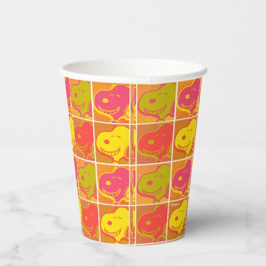 Peanuts | Snoopy Pop Art Pattern Papieren Bekers (Rechts)