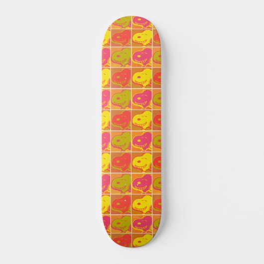 Peanuts | Snoopy Pop Art Pattern Persoonlijk Skateboard (Voorkant)