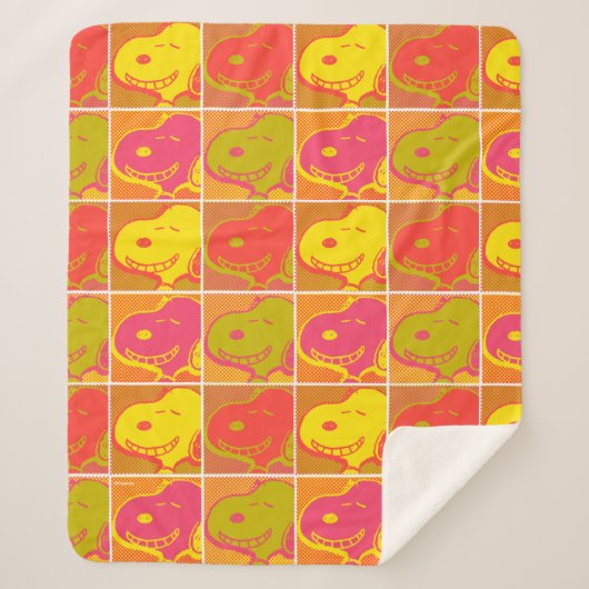 Peanuts | Snoopy Pop Art Pattern Sherpa Deken (Voorkant)