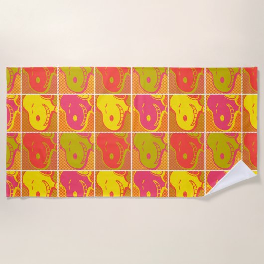 Peanuts | Snoopy Pop Art Pattern Strandlaken (Voorkant)