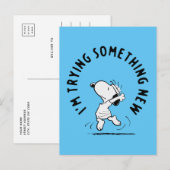 Peanuts | Snoopy probeert iets nieuws Briefkaart (Voorkant / Achterkant)