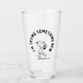 Peanuts | Snoopy probeert iets nieuws Glas (Voorkant)