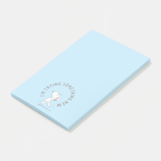 Peanuts | Snoopy probeert iets nieuws Post-it® Notes (Schuin)
