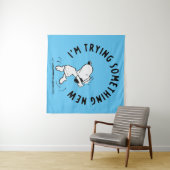 Peanuts | Snoopy probeert iets nieuws Wandkleed (In Situ (horizontaal))